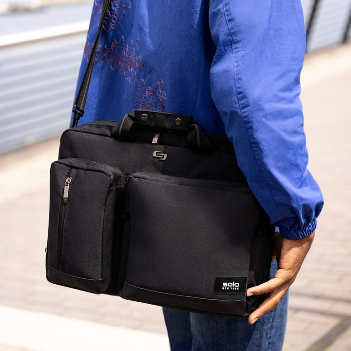 Duane Hybrid Briefcase Backpack
 #color_black